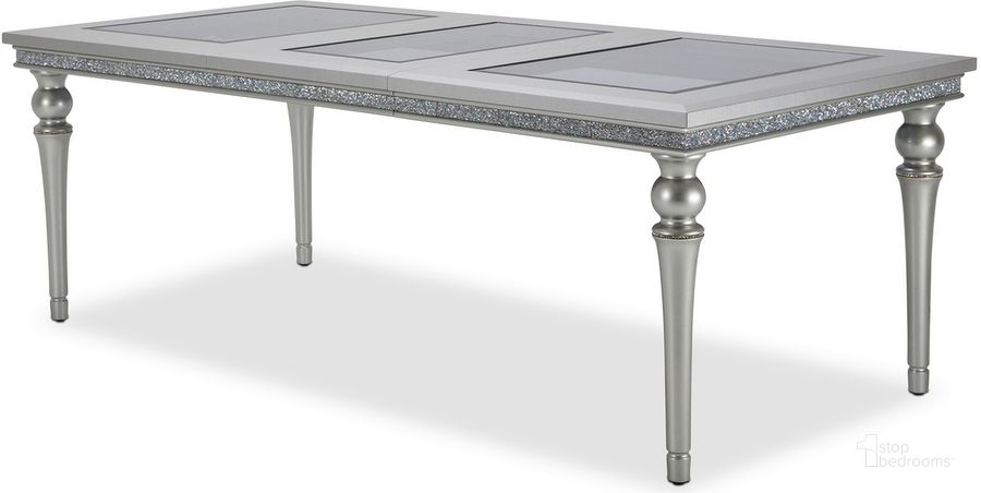 The appearance of Holman Road Gray Dining Table designed by Isaac Tahari in the transitional interior design. This gray piece of furniture  was selected by 1StopBedrooms from Holman Road Collection to add a touch of cosiness and style into your home. Sku: 9019000T-118;9019000L-118. Table Base Style: Legs. Product Type: Dining Table. Table Top Shape: Rectangular. Size: 88". Image1