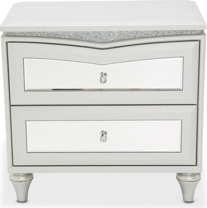 The appearance of Holman Road Gray Nightstand designed by Isaac Tahari in the transitional interior design. This gray piece of furniture  was selected by 1StopBedrooms from Holman Road Collection to add a touch of cosiness and style into your home. Sku: 9019040-118. Product Type: Nightstand. Image1