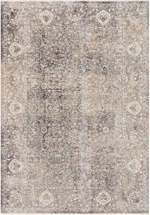 The appearance of Homage Stone/Ivory Rug HOMAHOM-03SNIV2034 designed by Loloi Rugs in the transitional interior design. This stone and ivory piece of furniture  was selected by 1StopBedrooms from Homage Collection to add a touch of cosiness and style into your home. Sku: HOMAHOM-03SNIV2034. Material: Polyester. Product Type: Rug. Image1
