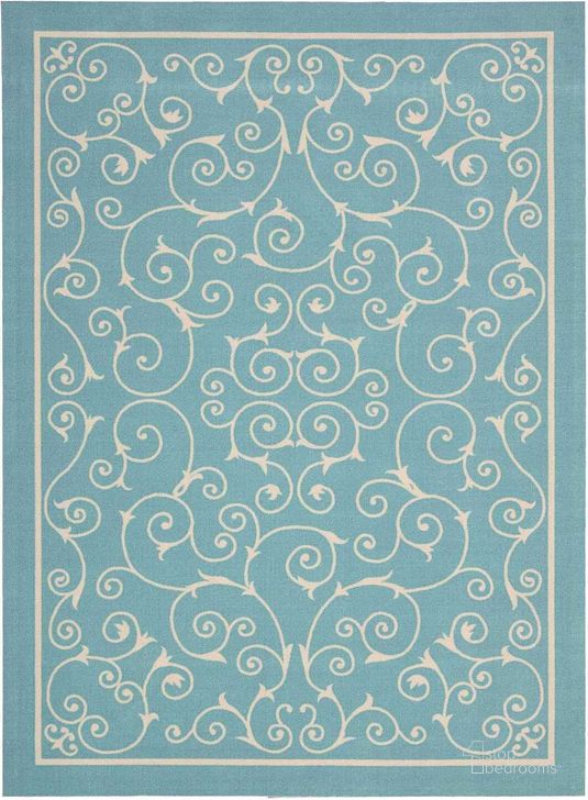The appearance of Home And Garden Light Blue 4 X 6 Area Rug designed by Nourison in the transitional interior design. This light blue piece of furniture  was selected by 1StopBedrooms from Home And Garden Collection to add a touch of cosiness and style into your home. Sku: 99446336415. Material: Polyester. Product Type: Area Rugs. Image1