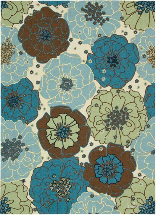 The appearance of Home And Garden Light Blue 4 X 6 Area Rug designed by Nourison in the modern / contemporary interior design. This light blue piece of furniture  was selected by 1StopBedrooms from Home And Garden Collection to add a touch of cosiness and style into your home. Sku: 99446336569. Material: Polyester. Product Type: Area Rugs. Image1