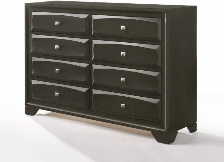 The appearance of Homeroots Antique Gray Rubber Wood Dresser designed by Homeroots in the modern / contemporary interior design. This antique grey piece of furniture  was selected by 1StopBedrooms from  to add a touch of cosiness and style into your home. Sku: 318736. Product Type: Dresser. Material: Rubberwood. Image1