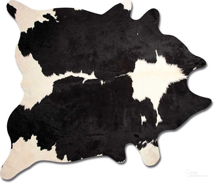 The appearance of Homeroots Black And White Cowhide Rug 293172 designed by Homeroots in the modern / contemporary interior design. This black and white piece of furniture  was selected by 1StopBedrooms from  to add a touch of cosiness and style into your home. Sku: 293172. Material: Leather. Product Type: Area Rugs. Image1
