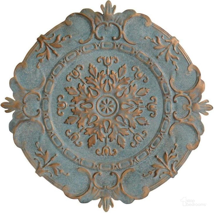 The appearance of Homeroots Blue European Medallion Wall Decor designed by Homeroots in the rustic / southwestern interior design. This blue piece of furniture  was selected by 1StopBedrooms from Medallion Collection to add a touch of cosiness and style into your home. Sku: 321202. Material: Metal. Product Type: Wall Decor. Image1