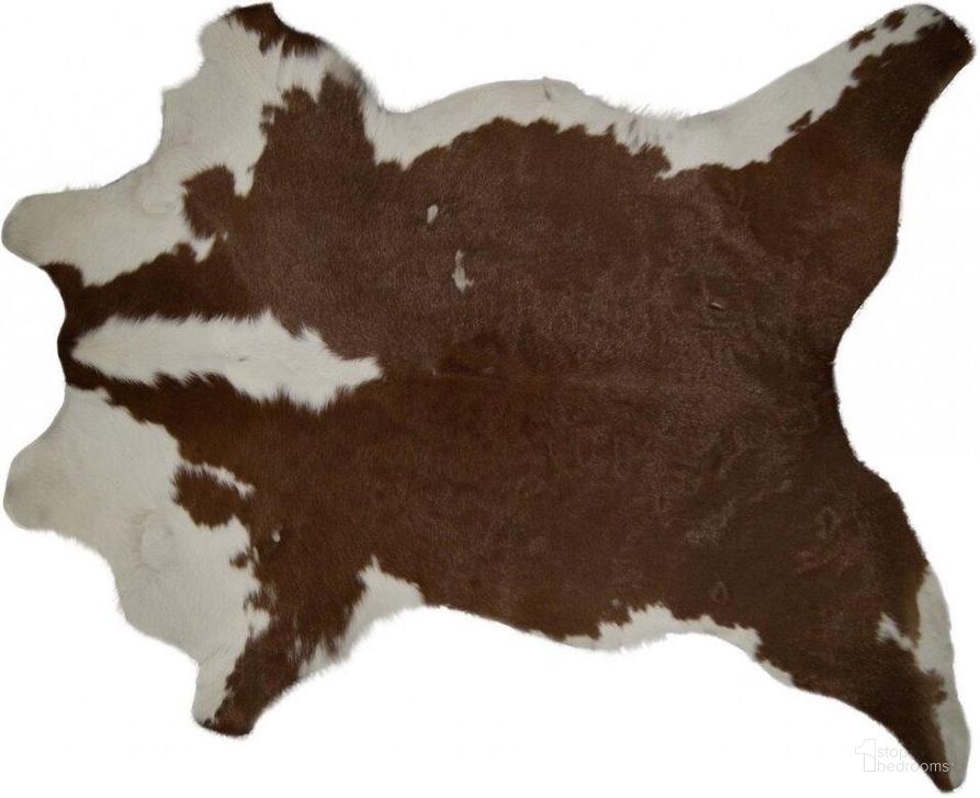 The appearance of Homeroots Brown And White Calfskin Area Rug designed by Homeroots in the modern / contemporary interior design. This white and brown piece of furniture  was selected by 1StopBedrooms from  to add a touch of cosiness and style into your home. Sku: 293165. Material: Microsuede. Product Type: Area Rugs. Image1