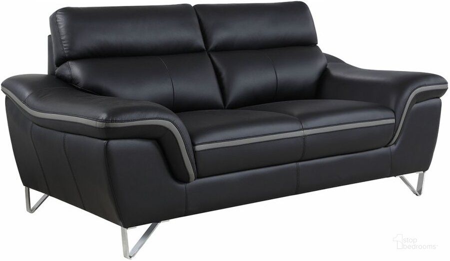The appearance of Homeroots Contemporary Black Leather Loveseat designed by Homeroots in the modern / contemporary interior design. This black piece of furniture  was selected by 1StopBedrooms from  to add a touch of cosiness and style into your home. Sku: 329496. Material: Leather. Product Type: Leather Loveseat.
