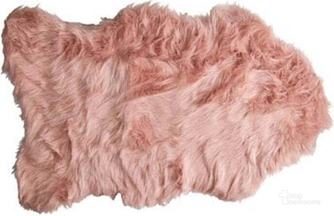 The appearance of Homeroots Dusty Rose Faux Sheepskin Area Rug designed by Homeroots in the modern / contemporary interior design. This dusty rose piece of furniture  was selected by 1StopBedrooms from  to add a touch of cosiness and style into your home. Sku: 317263. Material: Polyester. Product Type: Area Rugs. Image1