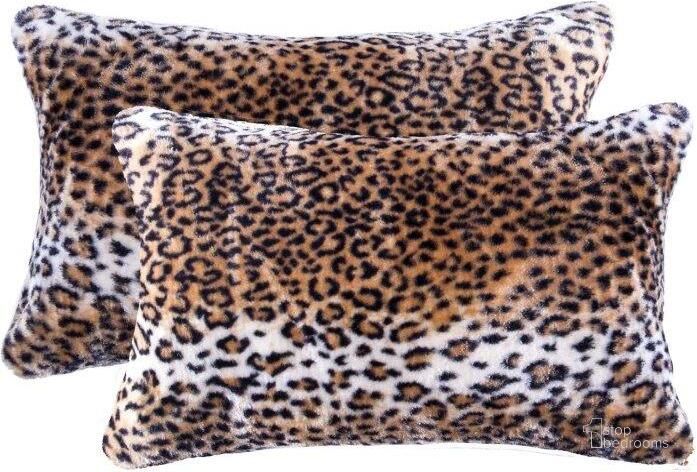 The appearance of Homeroots Leopard Faux Pillow 2 Pack designed by Homeroots in the modern / contemporary interior design. This leopard piece of furniture  was selected by 1StopBedrooms from  to add a touch of cosiness and style into your home. Sku: 317198. Material: Polyester. Product Type: Pillow. Image1