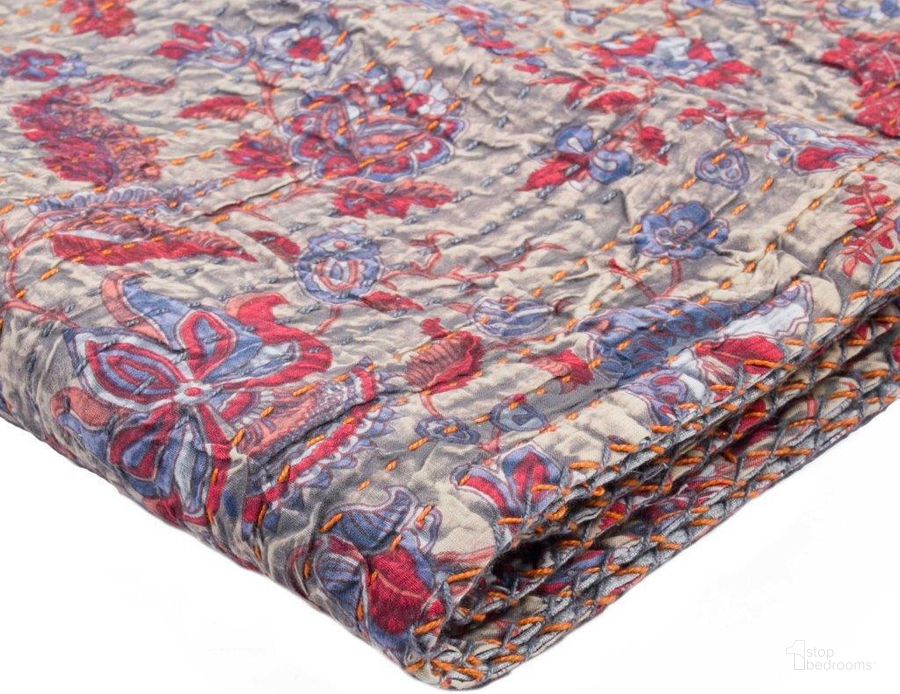 The appearance of Homeroots Multicolored Kantha Cotton Throw 332337 designed by Homeroots in the rustic / southwestern interior design. This multicolor piece of furniture  was selected by 1StopBedrooms from Kantha Collection to add a touch of cosiness and style into your home. Sku: 332337. Material: Cotton. Product Type: Throw. Image1
