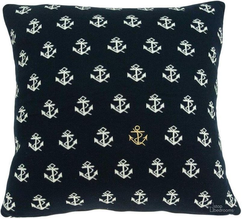 The appearance of Homeroots Nautical Blue Pillow Cover With Poly Insert 334055 designed by Homeroots in the coastal interior design. This blue piece of furniture  was selected by 1StopBedrooms from Nautical Collection to add a touch of cosiness and style into your home. Sku: 334055. Material: Cotton. Product Type: Cover. Image1