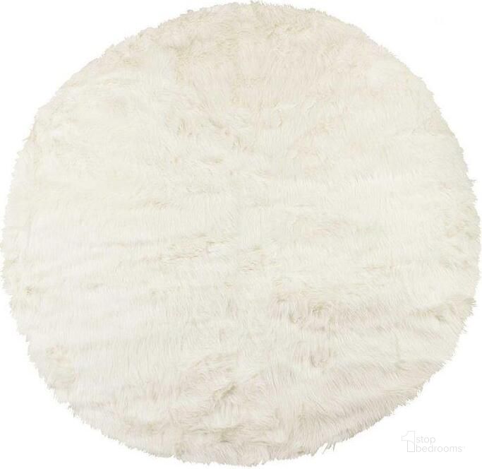 The appearance of Homeroots Off White Arlington Circular Faux Fur Area Rug designed by Homeroots in the modern / contemporary interior design. This off white piece of furniture  was selected by 1StopBedrooms from  to add a touch of cosiness and style into your home. Sku: 317207. Material: Polyester. Product Type: Area Rugs. Image1