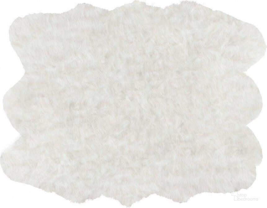 The appearance of Homeroots Off White Faux Sheepskin Area Rug designed by Homeroots in the modern / contemporary interior design. This off white piece of furniture  was selected by 1StopBedrooms from  to add a touch of cosiness and style into your home. Sku: 317188. Material: Polyester. Product Type: Area Rugs. Image1