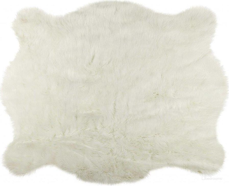 The appearance of Homeroots Polar Bear Faux Hide Area Rug designed by Homeroots in the modern / contemporary interior design. This off white piece of furniture  was selected by 1StopBedrooms from  to add a touch of cosiness and style into your home. Sku: 328302. Product Type: Area Rugs. Material: Acrylic. Image1