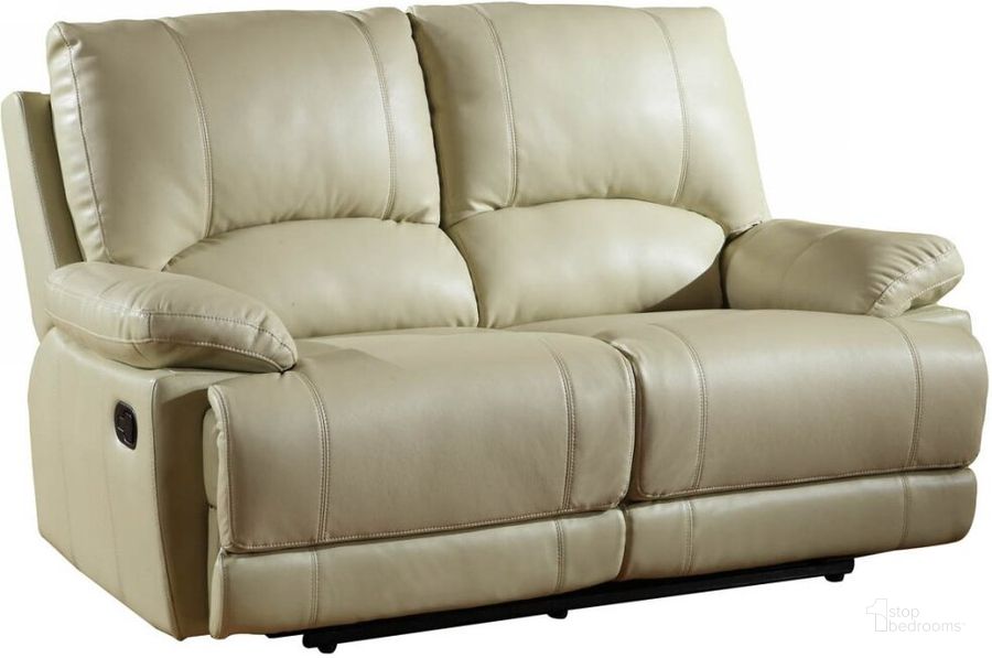 The appearance of Homeroots Stylish Beige Leather Loveseat designed by Homeroots in the modern / contemporary interior design. This beige piece of furniture  was selected by 1StopBedrooms from  to add a touch of cosiness and style into your home. Sku: 329413. Material: Leather. Product Type: Leather Loveseat.