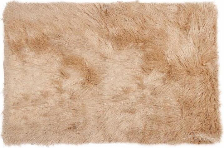 The appearance of Homeroots Tan Rectangular Faux Fur Area Rug designed by Homeroots in the modern / contemporary interior design. This tan piece of furniture  was selected by 1StopBedrooms from  to add a touch of cosiness and style into your home. Sku: 317171. Material: Polyester. Product Type: Area Rugs. Image1
