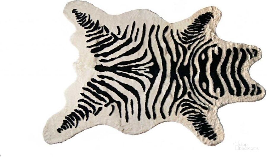 The appearance of Homeroots Zebra Black And White Faux Hide Area Rug designed by Homeroots in the modern / contemporary interior design. This black and white piece of furniture  was selected by 1StopBedrooms from  to add a touch of cosiness and style into your home. Sku: 317167. Material: Polyester. Product Type: Area Rugs. Image1