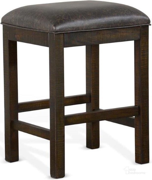 The appearance of Homestead 24 Inch Stool With Cushion Sea In Dark Brown designed by Sunny Design in the traditional interior design. This dark brown piece of furniture  was selected by 1StopBedrooms from Homestead Collection to add a touch of cosiness and style into your home. Sku: 2050TL-S. Material: Wood. Product Type: Barstool.