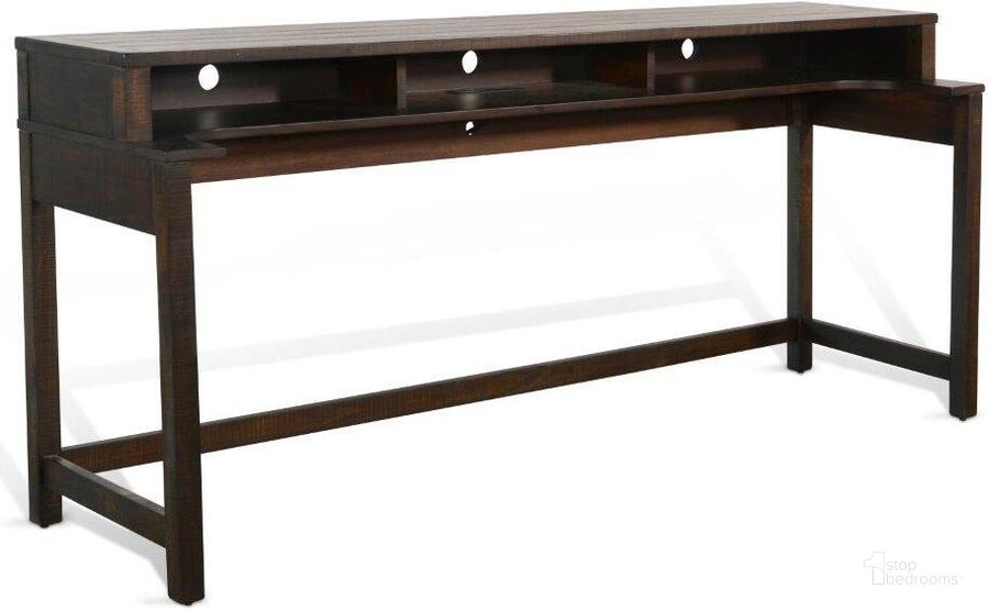 The appearance of Homestead Console Table With Usb Power Pack In Dark Brown designed by Sunny Design in the traditional interior design. This dark brown piece of furniture  was selected by 1StopBedrooms from Homestead Collection to add a touch of cosiness and style into your home. Sku: 2050TL-CT. Material: Wood. Product Type: Console Table. Image1
