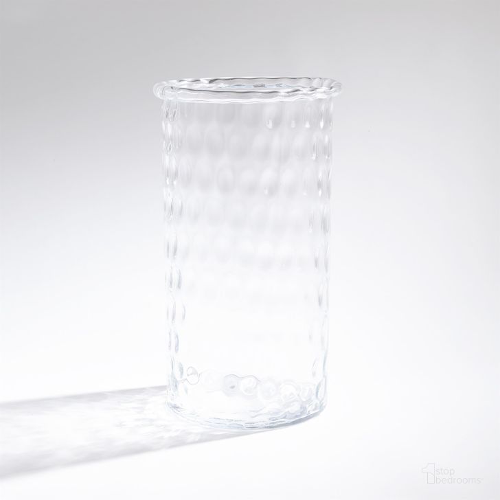 The appearance of Honeycomb Large Hurricane Vase In Clear designed by Global Views in the modern / contemporary interior design. This clear piece of furniture  was selected by 1StopBedrooms from Honeycomb Collection to add a touch of cosiness and style into your home. Sku: 6.60155. Material: Glass. Product Type: Vase. Image1