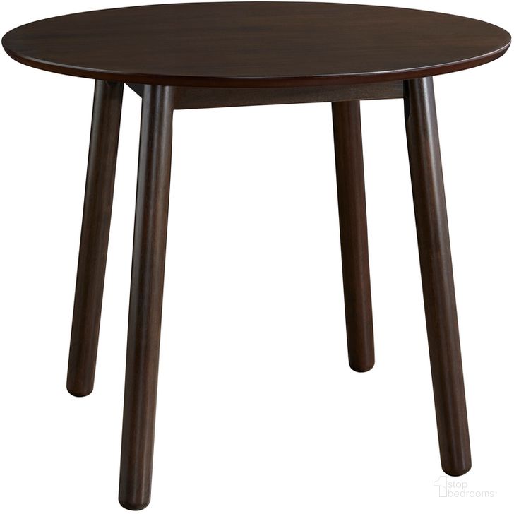The appearance of Hopper Round Dining Table In Coffee Bean designed by Progressive Furniture in the transitional interior design. This coffee bean piece of furniture  was selected by 1StopBedrooms from Hopper Collection to add a touch of cosiness and style into your home. Sku: D820-10C. Table Base Style: Legs. Table Top Shape: Round. Product Type: Dining Table. Material: MDF. Size: 36". Image1