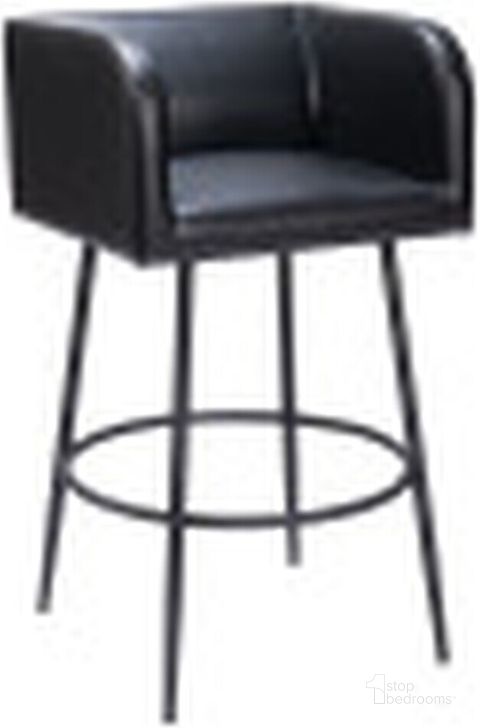 The appearance of Horbat Barstool Set of 2 In Black designed by Zuo Modern in the modern / contemporary interior design. This black piece of furniture  was selected by 1StopBedrooms from Horbat Collection to add a touch of cosiness and style into your home. Sku: 110063. Product Type: Barstool. Material: Plywood.