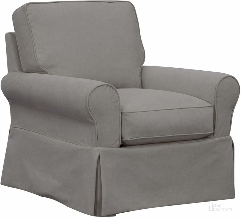 The appearance of Horizon Slipcover For Box Cushion Chair In Gray designed by Sunset Trading in the traditional interior design. This gray piece of furniture  was selected by 1StopBedrooms from Horizon Collection to add a touch of cosiness and style into your home. Sku: SU-114993SC-391094. Material: Polyester. Product Type: Cover. Image1