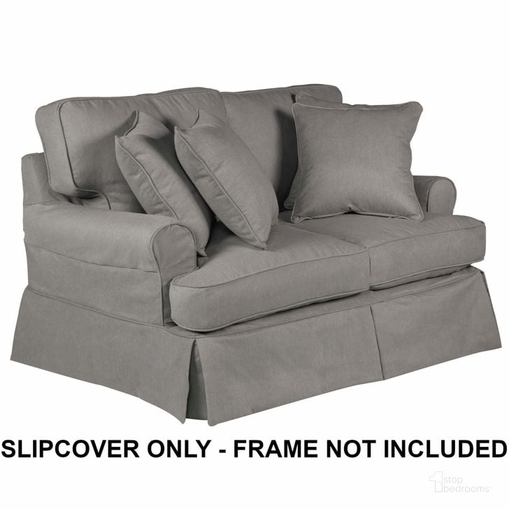The appearance of Horizon Slipcover For T-Cushion Loveseat In Gray designed by Sunset Trading in the traditional interior design. This gray piece of furniture  was selected by 1StopBedrooms from Horizon Collection to add a touch of cosiness and style into your home. Sku: SU-117610SC-391094. Material: Polyester. Product Type: Cover. Image1