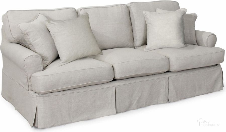 The appearance of Horizon Slipcover For T-Cushion Sofa In Light Gray designed by Sunset Trading in the traditional interior design. This light gray piece of furniture  was selected by 1StopBedrooms from Horizon Collection to add a touch of cosiness and style into your home. Sku: SU-117600SC-220591. Product Type: Cover. Material: Acrylic. Image1