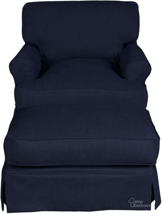 The appearance of Horizon Slipcover Set For T-Cushion Chair and Ottoman In Navy Blue designed by Sunset Trading in the traditional interior design. This navy blue piece of furniture  was selected by 1StopBedrooms from Horizon Collection to add a touch of cosiness and style into your home. Sku: SU-117620SC-391049;SU-117630SC-391049. Material: Polyester. Product Type: Cover. Image1