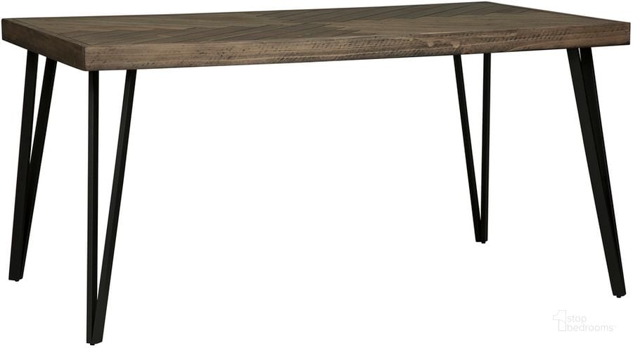 The appearance of Horizon Rustic Caramel Rectangular Leg Dining Table designed by Liberty in the transitional interior design. This brown piece of furniture  was selected by 1StopBedrooms from Horizons Collection to add a touch of cosiness and style into your home. Sku: 42-T3560. Material: Wood. Product Type: Leg Table. Table Top Shape: Rectangular. Image1