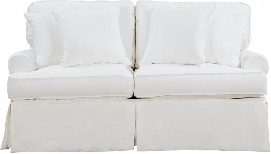 Slipcovered loveseat on sale