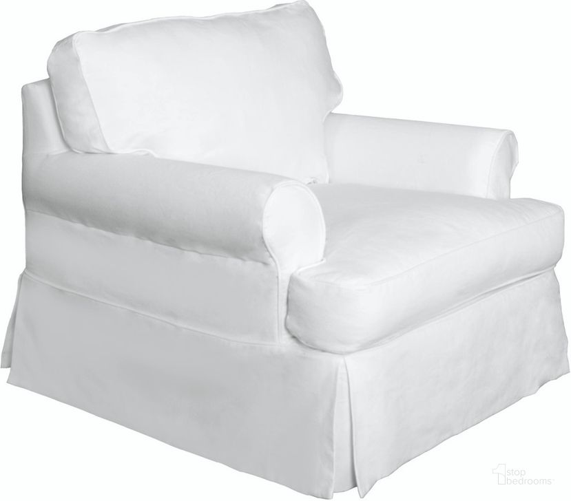 The appearance of Horizon Slipcover For T-Cushion Chair In White designed by Sunset Trading in the traditional interior design. This white piece of furniture  was selected by 1StopBedrooms from Horizon Collection to add a touch of cosiness and style into your home. Sku: SU-117620SC-391081. Material: Polyester. Product Type: Cover. Image1