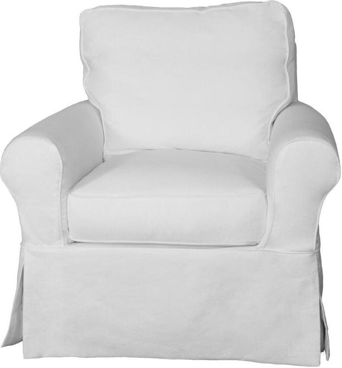 The appearance of Horizon White Slipcovered Swivel Rocking Chair designed by Sunset Trading in the traditional interior design. This white piece of furniture  was selected by 1StopBedrooms from Horizon Collection to add a touch of cosiness and style into your home. Sku: SU-114993-391081. Material: Wood. Product Type: Swivel Chair. Image1