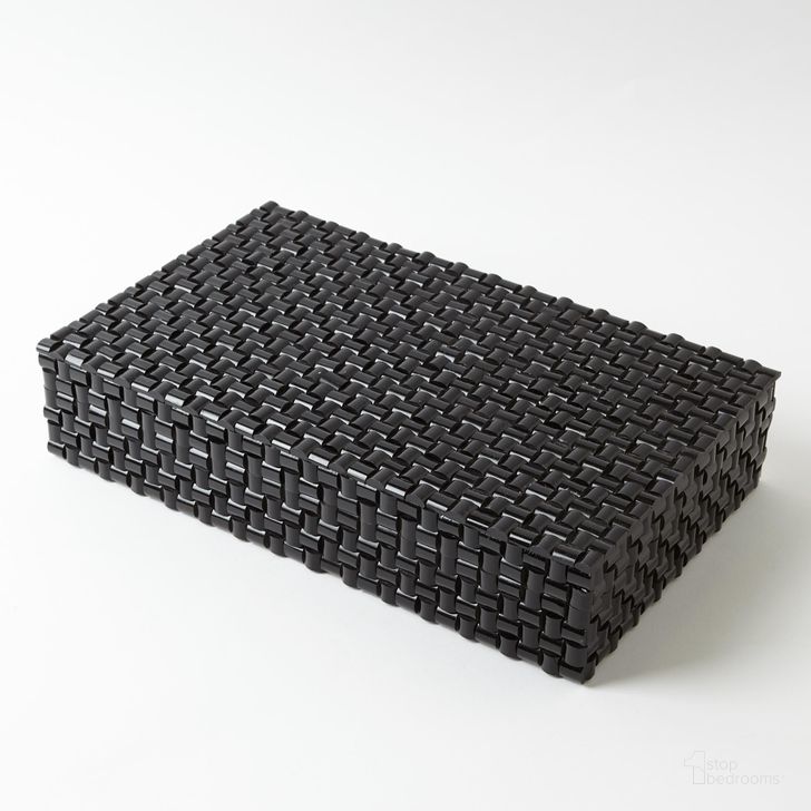 The appearance of Horn Large Woven Box In Black designed by Global Views in the modern / contemporary interior design. This black piece of furniture  was selected by 1StopBedrooms from Horn Collection to add a touch of cosiness and style into your home. Sku: 9.93013. Material: MDF. Product Type: Box. Image1