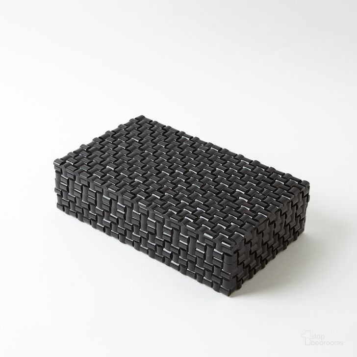 The appearance of Horn Woven Black Small Box In Black designed by Global Views in the modern / contemporary interior design. This black piece of furniture  was selected by 1StopBedrooms from Horn Collection to add a touch of cosiness and style into your home. Sku: 9.93014. Material: MDF. Product Type: Box. Image1