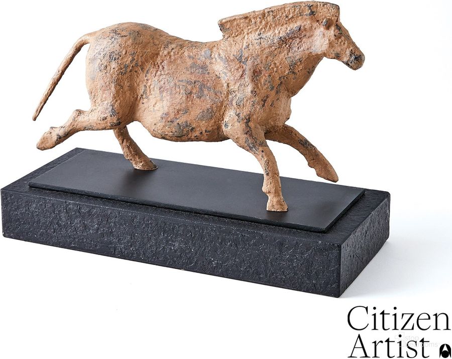 The appearance of Horse Cave Sculpture In Black designed by Global Views in the modern / contemporary interior design. This black piece of furniture  was selected by 1StopBedrooms from Horse Collection to add a touch of cosiness and style into your home. Sku: FDS8.80007. Material: Marble. Product Type: Sculpture. Image1