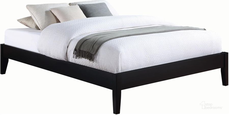 The appearance of Hounslow Platform Eastern King Bed Black designed by Coaster in the modern / contemporary interior design. This black piece of furniture  was selected by 1StopBedrooms from Hounslow Collection to add a touch of cosiness and style into your home. Sku: 306129KEB1;306129KEB2. Bed Type: Platform Bed. Product Type: Platform Bed. Bed Size: King. Material: Plywood. Image1