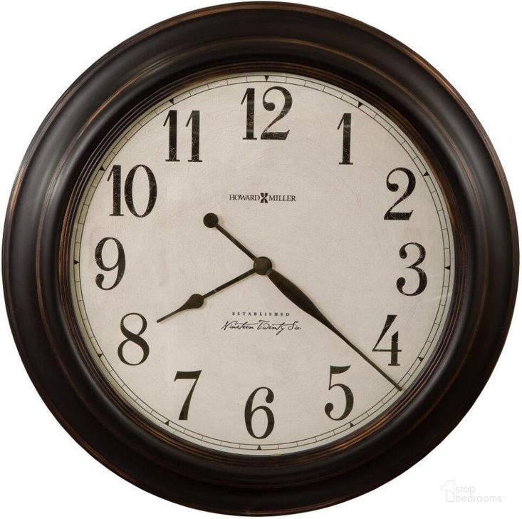 The appearance of Howard Miller Ashby Wall Clock designed by Howard Miller in the traditional interior design. This gray piece of furniture  was selected by 1StopBedrooms from  to add a touch of cosiness and style into your home. Sku: 625648. Product Type: Wall Clock. Image1