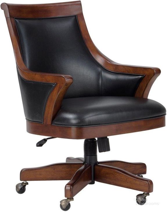 The appearance of Howard Miller Bonavista Club Chair designed by Howard Miller in the traditional interior design. This dark brown piece of furniture  was selected by 1StopBedrooms from  to add a touch of cosiness and style into your home. Sku: 697022. Material: Wood. Product Type: Living Room Chair. Image1