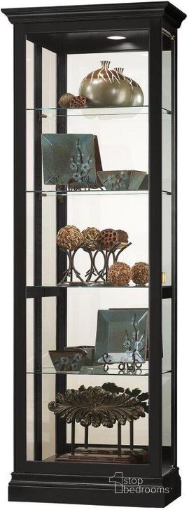 The appearance of Howard Miller Brantley II Curio Cabinet designed by Howard Miller in the modern / contemporary interior design. This black piece of furniture  was selected by 1StopBedrooms from Brantley Collection to add a touch of cosiness and style into your home. Sku: 680672. Product Type: Curio Cabinet.
