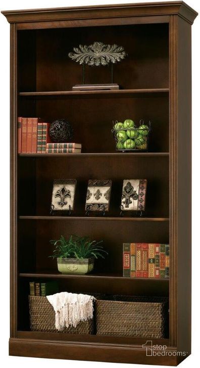 The appearance of Howard Miller Center Bookcase designed by Howard Miller in the modern / contemporary interior design. This dark brown piece of furniture  was selected by 1StopBedrooms from Center Collection to add a touch of cosiness and style into your home. Sku: 920000. Material: Wood. Product Type: Bookcase. Image1