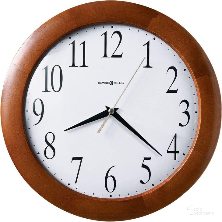 The appearance of Howard Miller Corporate Wall Clock designed by Howard Miller in the transitional interior design. This brown piece of furniture  was selected by 1StopBedrooms from  to add a touch of cosiness and style into your home. Sku: 625214. Product Type: Wall Clock. Image1