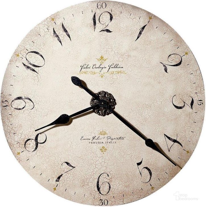 The appearance of Howard Miller Enrico Fulvi Wall Clock designed by Howard Miller in the modern / contemporary interior design. This black piece of furniture  was selected by 1StopBedrooms from  to add a touch of cosiness and style into your home. Sku: 620369. Product Type: Wall Clock.