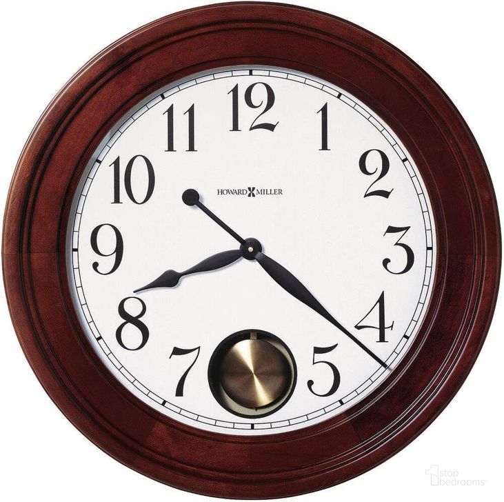 The appearance of Howard Miller Griffith Wall Clock designed by Howard Miller in the transitional interior design. This brown piece of furniture  was selected by 1StopBedrooms from  to add a touch of cosiness and style into your home. Sku: 625314. Product Type: Wall Clock.