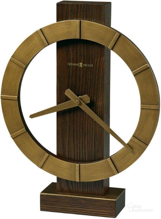 The appearance of Howard Miller Halo Mantel Clock designed by Howard Miller in the transitional interior design. This gold piece of furniture  was selected by 1StopBedrooms from Halo Collection to add a touch of cosiness and style into your home. Sku: 635232. Product Type: Clock. Image1