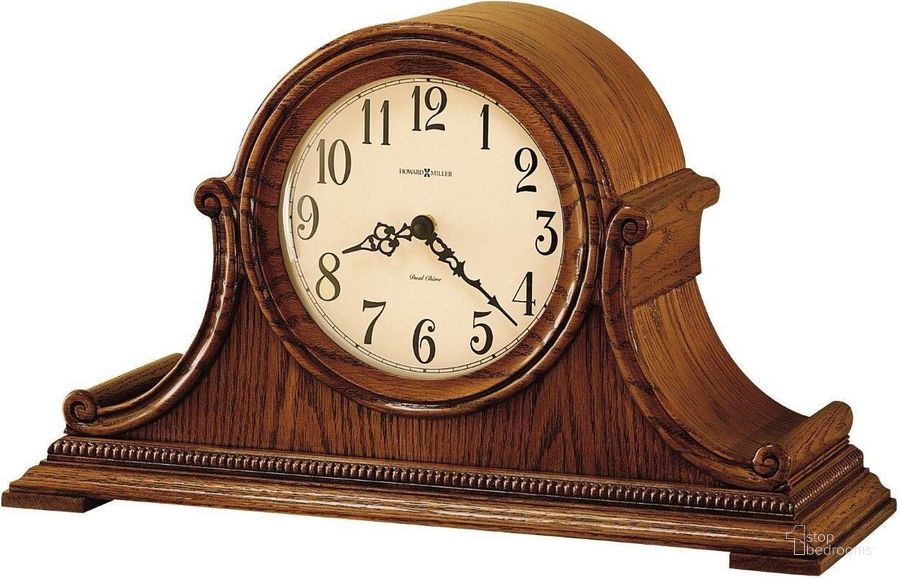 The appearance of Howard Miller Hillsborough Mantel Clock designed by Howard Miller in the transitional interior design. This dark brown piece of furniture  was selected by 1StopBedrooms from  to add a touch of cosiness and style into your home. Sku: 630152. Product Type: Clock.