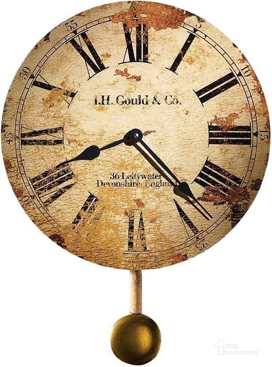 The appearance of Howard Miller J.H. Gould And Co. II Wall Clock designed by Howard Miller in the transitional interior design. This yellow piece of furniture  was selected by 1StopBedrooms from J.H. Collection to add a touch of cosiness and style into your home. Sku: 620257. Product Type: Wall Clock.