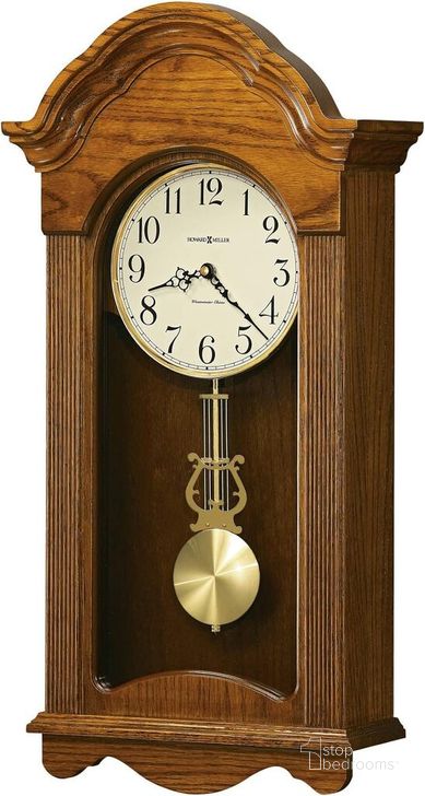 The appearance of Howard Miller Jayla Wall Clock designed by Howard Miller in the traditional interior design. This brown piece of furniture  was selected by 1StopBedrooms from  to add a touch of cosiness and style into your home. Sku: 625467. Product Type: Wall Clock. Image1