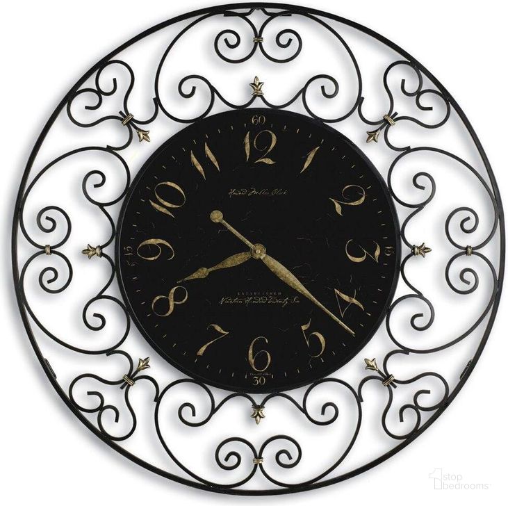 The appearance of Howard Miller Joline Wall Clock designed by Howard Miller in the modern / contemporary interior design. This black piece of furniture  was selected by 1StopBedrooms from  to add a touch of cosiness and style into your home. Sku: 625367. Product Type: Wall Clock. Image1