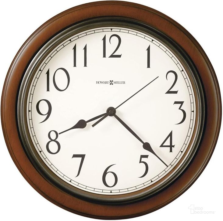 The appearance of Howard Miller Kalvin Wall Clock designed by Howard Miller in the modern / contemporary interior design. This brown piece of furniture  was selected by 1StopBedrooms from  to add a touch of cosiness and style into your home. Sku: 625418. Product Type: Wall Clock. Image1